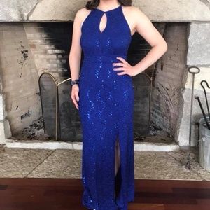 Royal Blue Fitted Prom Dress
